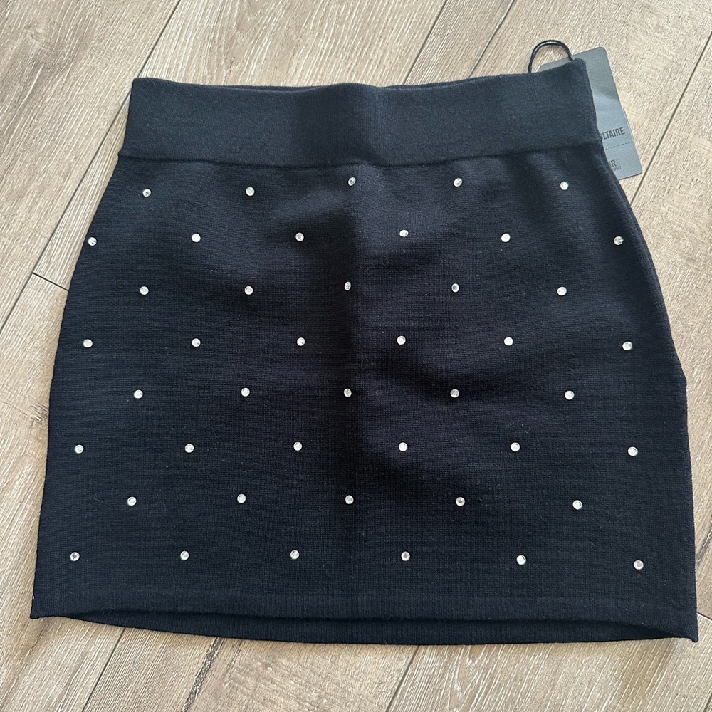 Zadig and Voltaire Mitty Crystal- embellished Knit Miniskirt